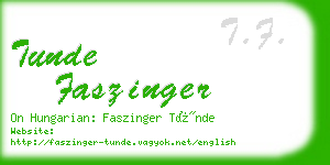 tunde faszinger business card